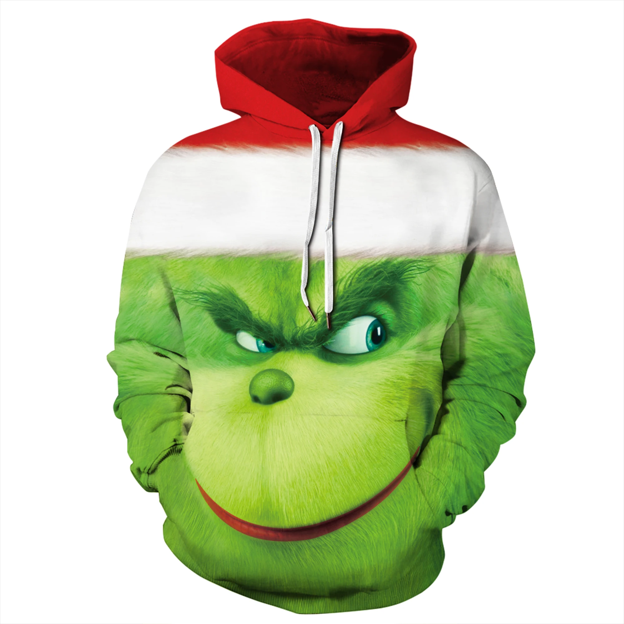 Sporting Women Men Cartoon Christmas Cosplay Hoodie Animal 3D Print Grinch Muscl - £49.55 GBP