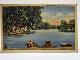 Postcard NE Grand Island Schimmer&#39;s Lake c1940s Vintage Linen P18 - £12.45 GBP