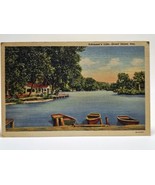 Postcard NE Grand Island Schimmer&#39;s Lake c1940s Vintage Linen P18 - £12.40 GBP