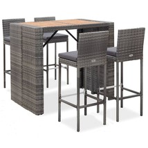 Bar Set Grey PE (polyethylene) rattan Compact Durable - $1,062.01 CAD