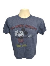 Disney I am with Goofy Mickey Mouse Kids Medium Gray TShirt - £11.87 GBP