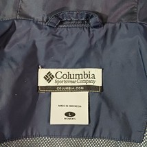Columbia XL2335 Women's Blue & White Full Zip Hoodie Rain Nylon Jacket Size L image 6