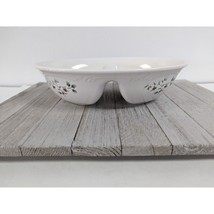 Pfaltzgraff Winterberry 10&quot; Oval Vegetable Divided Serving Bowl Dish Christmas - £11.82 GBP