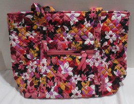 Vera Bradley Women&#39;s Purse Shoulder Bag Small Vera Tote Rosa Floral Recycled - £88.22 GBP