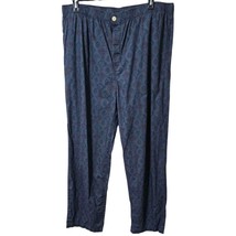 LANDS END XL 40-42 Blue Green Paisley Lightweight Pajama Lounge Pants - £14.37 GBP