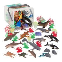 Terra by Battat - 60 Pcs Ocean Animal Figurines - Plastic Mini Sea Animal Toys - - £15.96 GBP