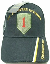 US Army 1st Infantry Division Men&#39;s Ball Cap Hat Black Acrylic Embroidered - £12.61 GBP
