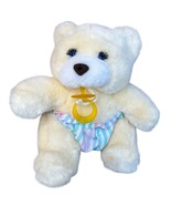 Dan Dee Vintage 8&quot; Stuffed Teddy Bear Lovey Pacifier Baby Long Eyelashes... - $54.29 CAD