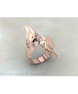 Bird Wing Shape Solid Sterling Silver Signet Ring For Men And Women Ring... - $87.80 CAD