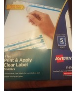 Avery 11416 Clear Label Index Maker Dividers, 8.5 x 11, White, 5 Tabs/Se... - €16,34 EUR