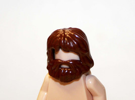 Toys Hair Beard Piece Brown Minifigure Custom Toys - £2.00 GBP