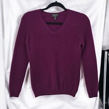 Charter Club Sweater Women Medium Purple 100% Cashmere Long Sleeve READ - $14.01