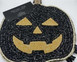 Rachel Zoe Halloween Pumpkin Jack-O-Lantern Fabric Placemats Set Of 4 Bl... - $23.36