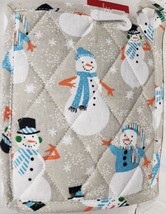 Tapestry Jumbo Pot Holder (8&quot;x8&quot;) WINTER,CHRISTMAS,BUNCH OF SNOWMEN, Mab... - £6.18 GBP