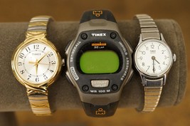 VINTAGE Jewelry TIMEX 3PC Watch Assortment  Ironman Two Tone Digital Quartz - £23.15 GBP