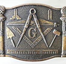 Masonic Freemason Bekt Buckle Vintage 1981 Great American Buckle Co #868... - $69.99