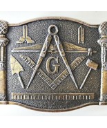 Masonic Freemason Bekt Buckle Vintage 1981 Great American Buckle Co #868... - $69.99