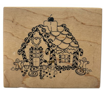 Christmas Gingerbread House Candy Rubber Stamp PSX F-397 Vintage 1989 New - £16.68 GBP