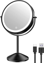 Gospire 8 Inch Lighted Makeup Mirror, 3 Color Lights &amp; Stepless Dimming Led - £46.85 GBP