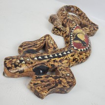 Vintage Southwestern Style Tribal Lizard Wall ART 11.5 Inch Long Figurine - $16.83