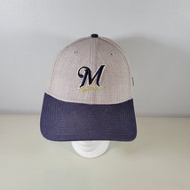 Milwaukee Brewers Hat Gray and Blue Strapback Baseball  MLB Cap Hat - £12.32 GBP