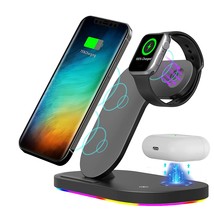 Wireless Charger 3 In 1 Wireless Charging Station Charger Stand Fast C - £41.60 GBP