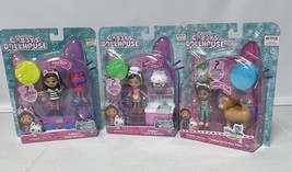Gabby’s Dollhouse Figures LOT OF 3 Lunch&amp; Munch Kitty Karaoke, Girl &amp; Kico Pack - £15.90 GBP