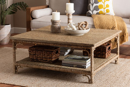 Eamon Handwoven Seagrass Coffee Table - $8,184.16 MXN