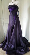 $7990 Rubin Singer Stunning Dahlia Purple Evening Dress Gown Us 0 - £637.88 GBP