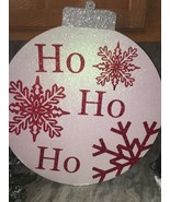 Ho Ho Ho christmas bulb hanging plaque - $15.15