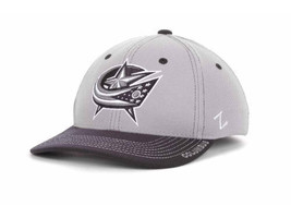 Columbus Blue Jackets Zephyr NHL Hockey Dump &amp; Chase Stretch Fit Cap Hat Small - £16.32 GBP