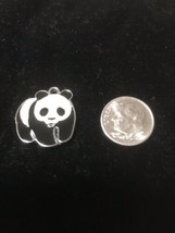 Panda Bear Enamel charm - Necklace Pendant Charm K29 - £11.91 GBP