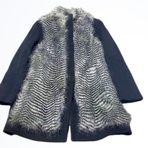 Ann Taylor Faux Fur Wool Cashmere Blend Long Coat Size SP Bust 35 Inches - £59.51 GBP