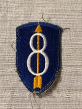 WWII Era United States 8th Infantry Division Patch USAA Eight US Military - £15.50 GBP