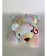 1998 Ty Pillow Pals Sherbet Stuffed Bear Pastel Rainbow Plush Toy Floppy - $11.88