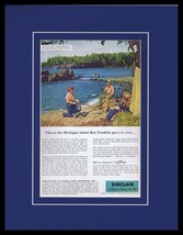 1957 Sinclair Oil / Isle Royale Park Framed 11x14 ORIGINAL Vintage Adver... - £39.43 GBP