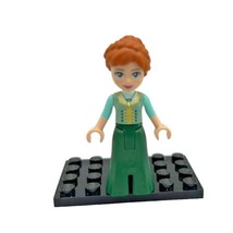 Lego Disney Princess Anna Minifigure dp041 Dark Green Coronation Dress Frozen - £10.29 GBP