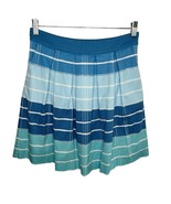 Anthropologie We Love Vera Skirt 6 Blue Pockets Side Zip Lined - £19.69 GBP