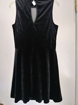 DEREK HEART Plus Black sleeveless fit and flare keyhole mock neck dress 1X  027 - £9.99 GBP