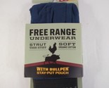 Duluth Trading Men&#39;s Free Range Organic Cotton Bullpen Boxer Brief Blue ... - $21.99