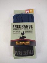 Duluth Trading Men&#39;s Free Range Organic Cotton Bullpen Boxer Brief Blue Medium - £17.57 GBP
