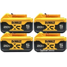 (4) New DeWALT DCB205 20V 20 Volt MAX Lithium Ion 5.0 Ah XR Li-Ion Battery Packs - £207.81 GBP