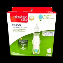 Playtex Nurser 8-10 oz 3 Bottles w/ 15 Drop-Ins Liners Anti Colic Liner Medium - £23.73 GBP