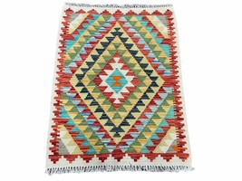 Small Kilim Rug 2x3 Colorful Turkish Kilim Rug Flatweave Wool Anatolian ... - $106.53