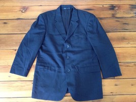 Emanuel Ungaro Black Mens Suit Jacket Blazer 100% Wool 42R 36W 45&quot; Chest - $49.99