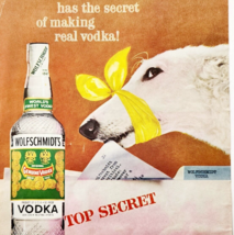 1959 Wolfschmidt Vodka Advertisement Distillery Borzoi Baron Wolfhound D... - $39.99