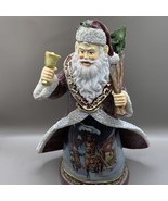 Christmas Santa Father Christmas LIGHT UP Figurine Sleigh Ride 10&quot; - $20.57