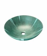 Aqua oxide hand painted bathroom vessel sink. - $1,176.22 CAD