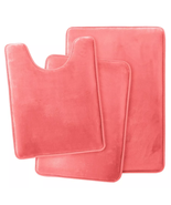 Coral Pink 3PC Bathroom Rug Memory Foam Bath Mat Set  - €63,29 EUR