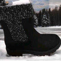 New Women&#39;s Bella Vita Black  Super Suede Zipper Boots 9M - $579.08 MXN